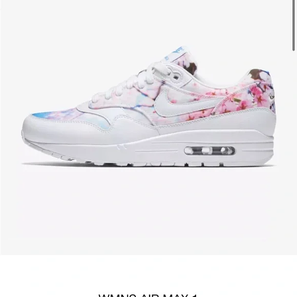 π Nike Womenβs Air Max 1 Cherry Blossom print 528898 π Sz 9 - Picture 1 of 12